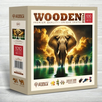 Wooden City - Puzzle Elephants Dreams wooden - 1 000 piese
