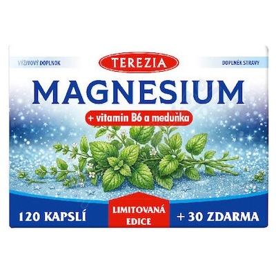 TEREZIA Magnesium+vit.B6 a meduňka 120+30 kapsúl