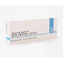 Biovisc Ortho Roztok viskoelastický inj 2 ml/20 mg 1 % natrium hyaluronat 1 ks