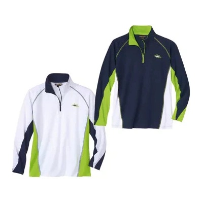 Atlas For Men sada 2 mikín s golierom na zips Šport modrá