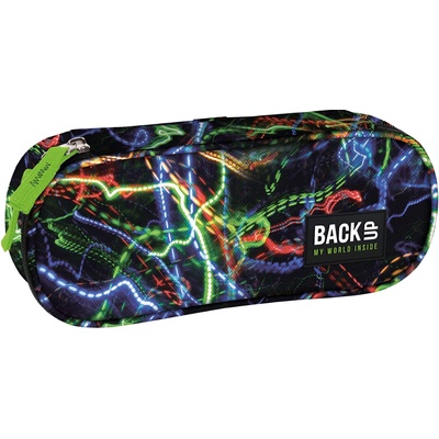 BackUP Овален ученически несесер BackUp A - Neon (93236)