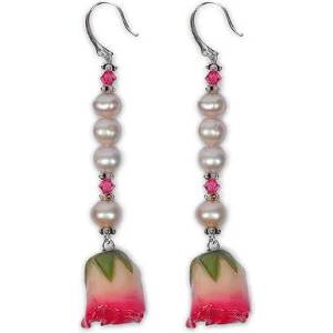 Dannyra Обици с естествени рози Say Yes With Rose Dannyra Jewels