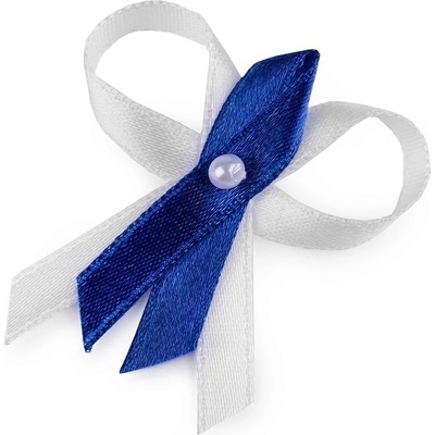 Svatba-eshop Svatební vývazek bílo královsky modrý - bílo modré svatební vývazky – Zboží Dáma