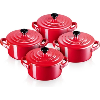 Le Creuset hrncov pekáčov červená metallic 4 ks