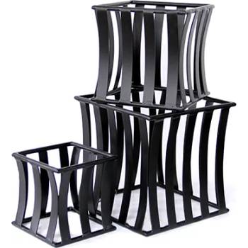 Image 1 of Horecano К-кт стойки за блок маса 3бр КВАДРАТ ЧЕРНИ(12.5 x 13cm, 16.5 x 16.75cm, 20 x 20.25cm)SG-79667(A, B, C (0184169)