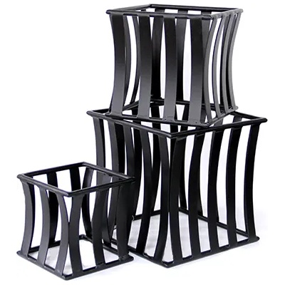 Horecano К-кт стойки за блок маса 3бр КВАДРАТ ЧЕРНИ(12.5 x 13cm, 16.5 x 16.75cm, 20 x 20.25cm)SG-79667(A, B, C (0184169)