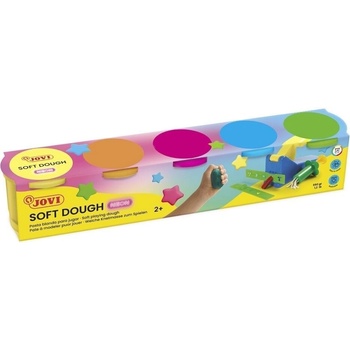 JOVI Soft Dough Modelling Clay Самосъхнеща глина Neon 5 x 110 g (405F)