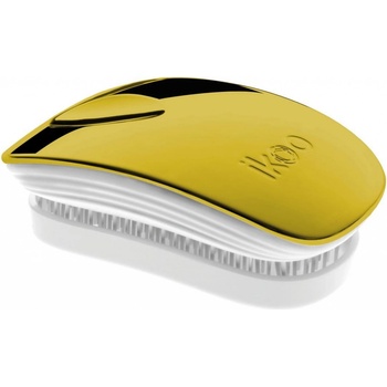 Ikoo Pocket Metallic White Soleil kartáč na vlasy bílo-zlatý