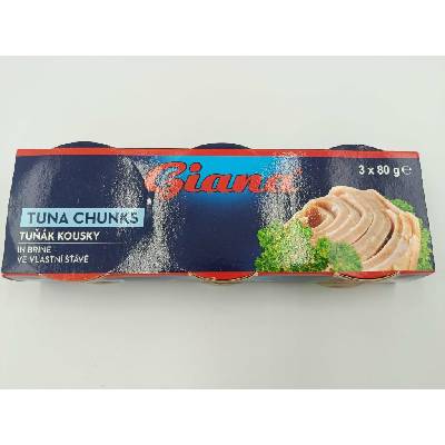 Giana tuňák kousky ve vlastní šťávě, 3x80g