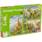Schmidt Spiele Пъзел Schmidt 3 в 1 - Динозаври (56202) - ozone