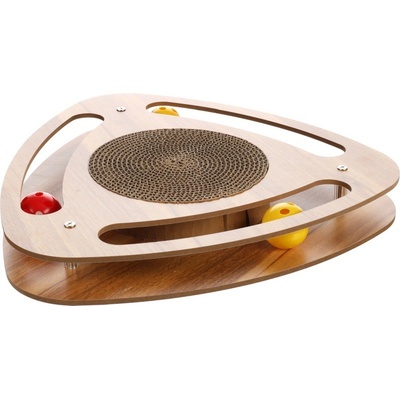 Flamingo Pet Products NV Hračka kočka dřevěné hřiště - trojúhelník 35x34,5x4,5cm