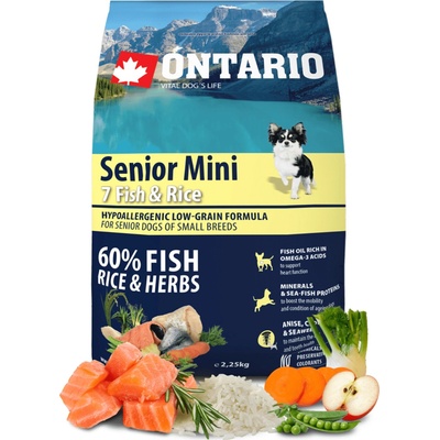 Ontario Senior Mini 7 Fish and Rice 2,25 kg