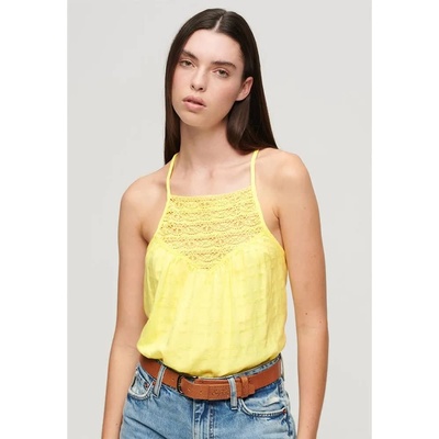 Тениска Superdry Lace Beach sleeveless T-shirt - Yellow (Pale Yellow)