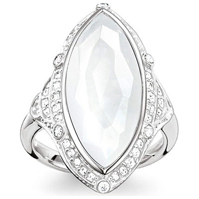 Thomas Sabo Prsten Bílý lotos TR2041 690 14 Sterling Silver 925 Sterling silver