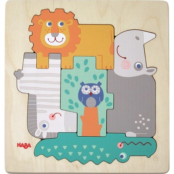 HABA Дървен пъзел Haba - Диви животни (305710)