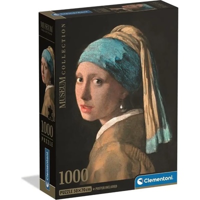 Clementoni - Puzzle Vermeer: Girl With A Pearl Earr - 1 000 piese