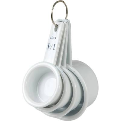 Garden Trading Smaltované odměrky White – set 4 ks, bílá barva, smalt