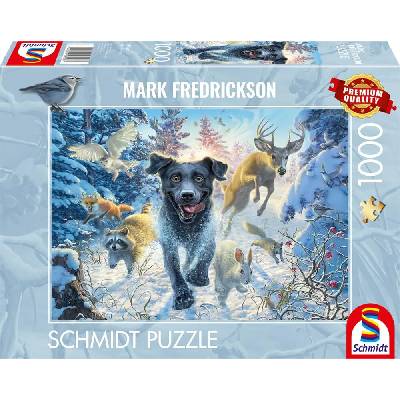 SCHMIDT Labrador ve sněhu 1000 dílků