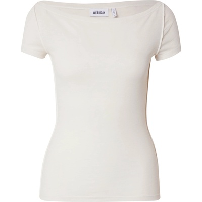 WEEKDAY Тениска 'Brita' бяло, размер L
