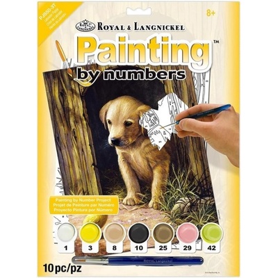 Malování podle čísel Pejsek s kuřátkem