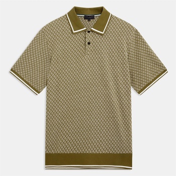 Ted Baker Ted Baker SS Geo Polo - Olive