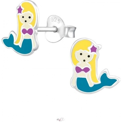 Prošperk stříbrné náušnice pecky Mořská víla S1079
