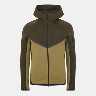 Nike Мъжки суичър Nike Tech Fleece Hoodie Mens - Olive/Black