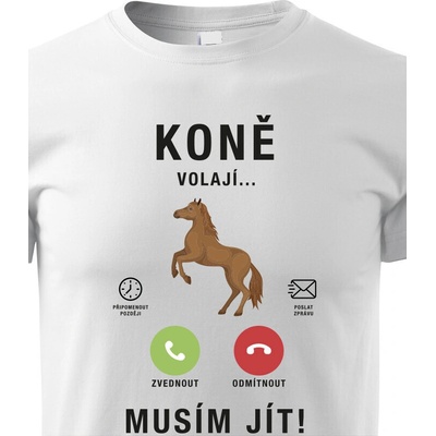 dětské tričko Koně volají... bílá
