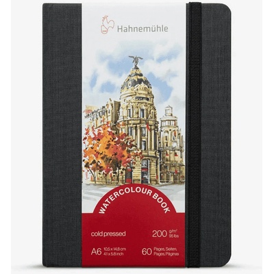 Hahnemühle watercolour book 200gr m2 30 listov 60 strán A6 PORTRÉT