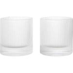 Ferm Living Ripple Tumbler Чаши, 250 ml, прозрачни, 2 бр (1104270635)