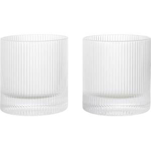 Ferm Living Ripple Tumbler Чаши, 250 ml, прозрачни, 2 бр (1104270635)
