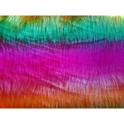 Umelá kožušina, viacfarebná, DÚHA, 45 mm vlas metráž: min. 0,2 bm