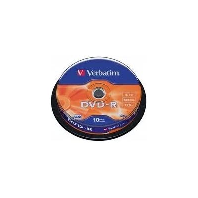 Verbatim 43523 DVD-R 4, 7GB/16x/matt silver записваема повърхност/презаписваеми DVD 10бр. /пак (43523)