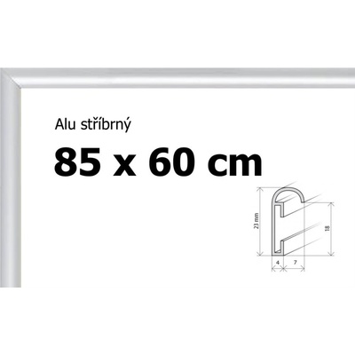 BFHM Hliníkový rám na puzzle 85x60cm strieborný