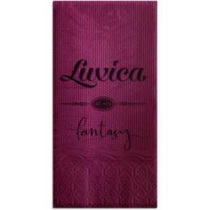Luxica® Fantasy - салфетки бордо с дискретен релеф и фин бордюр 2 слоя | 40 броя Сгъвка 1/8 (9292929229)
