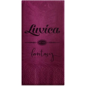 Luxica® Fantasy - салфетки бордо с дискретен релеф и фин бордюр 2 слоя | 40 броя Сгъвка 1/8 (9292929229)