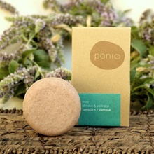 Ponio tuhý šampón s kondicionérem Mint 60 g