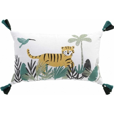 Douceur d'Intérieur vankúš Jungle story biely 30x50