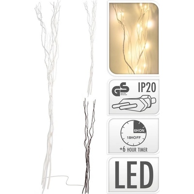 MAT dekorace VRBA 110cm 40LED teplá BÍ s časovačem mix barev