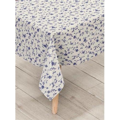 Impol Trade Ubrus PVC 014A květy se stonky modré návin 20 m x 140 cm