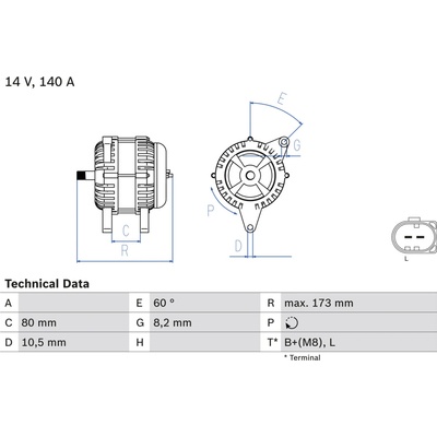 Alternátor BOSCH 0 986 049 950