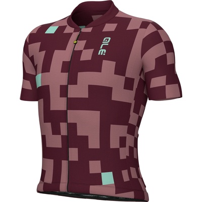 Alé Мъжка фланелка с къс ръкав за колоездене Alé Pragma Pixel S/S Jersey Cycling jersey - Light Purple (056-3950-0315)