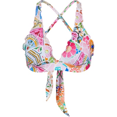 Seafolly Дамско бикини горнище Seafolly Beach Bohème Multi Fit Longline Tri Bikini top - Parfait Pink - размер 32 (EU) (150-6617-0111)
