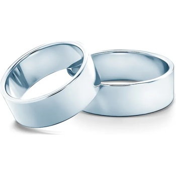 Image 1 of SAVICKI Сватбени халкии: бяло злато, плоски. 7 мм