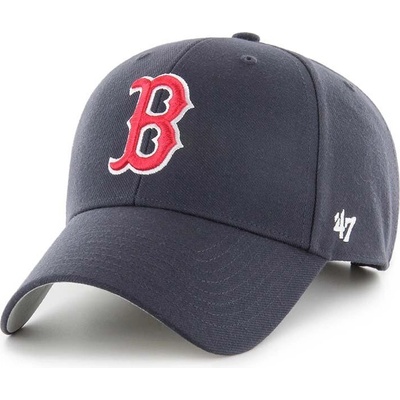 47 brand Шапка с козирка 47 brand MLB Boston Red Sox в тъмносиньо с апликация B-MVP02WBV-NYM (B.MVP02WBV.NYM)