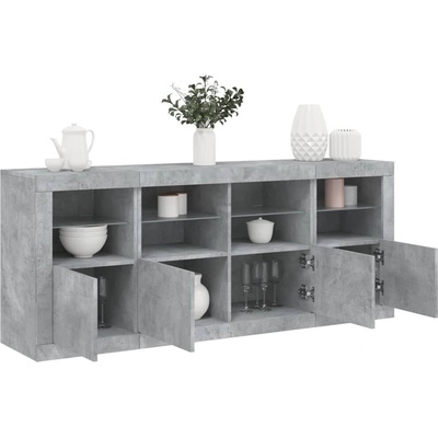 vidaXL 11461.3209075 příborník s LED osvětlením 163 x 37 x 67 cm