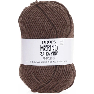 Příze DROPS Merino Extra Fine uni color 49 - čokoládová