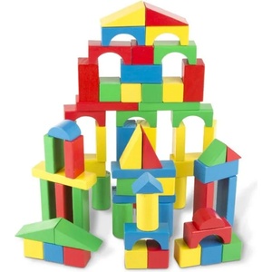 Melissa & Doug - Дървен многоцветен конструктор - 100 части