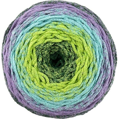 Chainy Cotton Cake ReTwisst 70 variace šedá pastelově fialová mintová a zelená