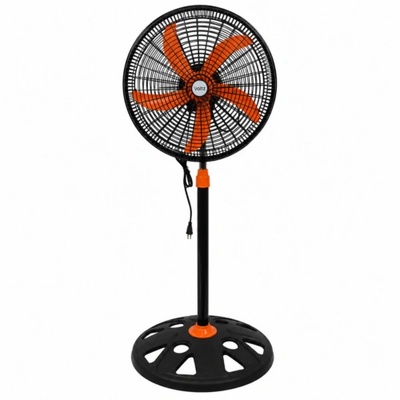 Voltz Oliver Voltz OV51760N18, 70 W, 45 cm, 3 скорости, Осцилиращ, Регулируема височина, Пластмасов, Черно-оранжев, Стоящ вентилатор (51760N18BO)